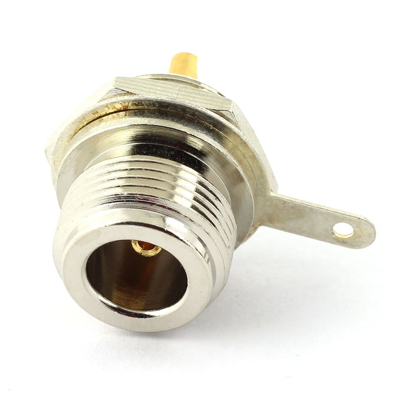 Maxmoral 2PCS N Female Panel Mount with Nut Bulkhead Handle Solder Post Connector RF Coax Coaxial Adapter - Image 2